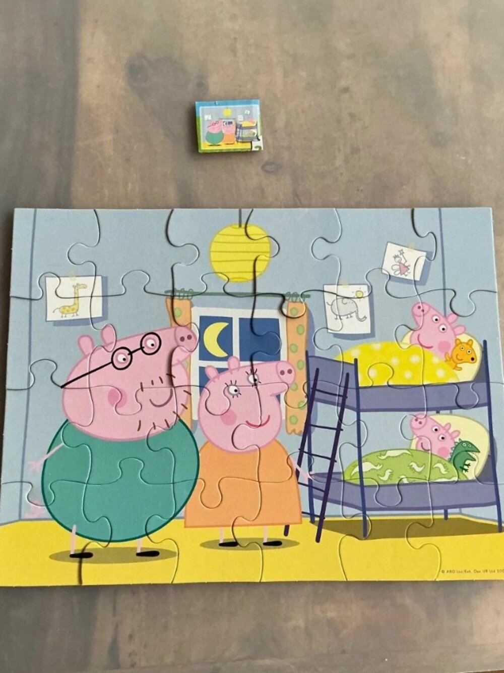 Peppa Pig Goodnight Bedtime 24 Large Piece Jigsaw Puzzle Complete No Box